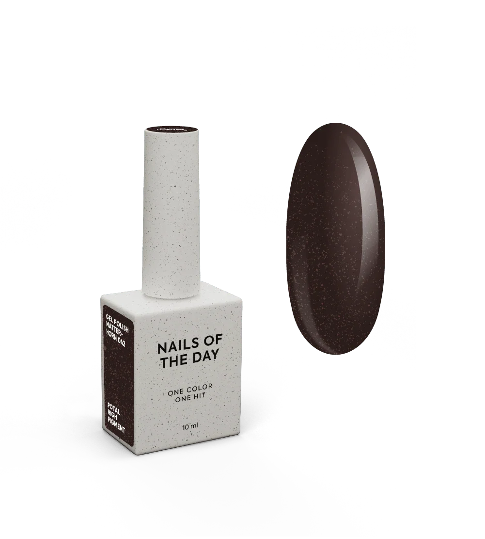 NAILSOFTHEDAY Let’s Special Matterhorn — esmalte semipermanente en un tono marrón chocolate con pan de oro, que cubre perfectamente en una sola capa, 10 ml.