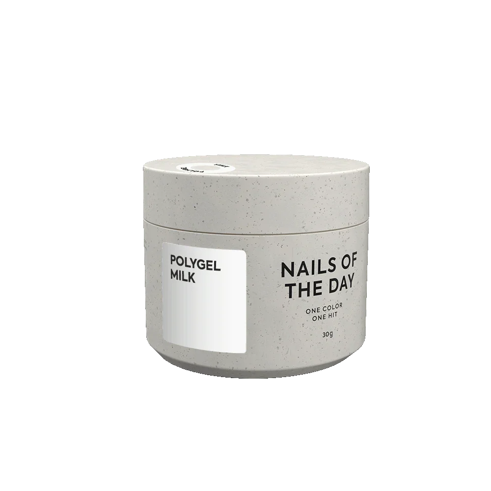 NAILSOFTHEDAY Polygel Milk — Polígel semitransparente en tono lechoso, 30 g