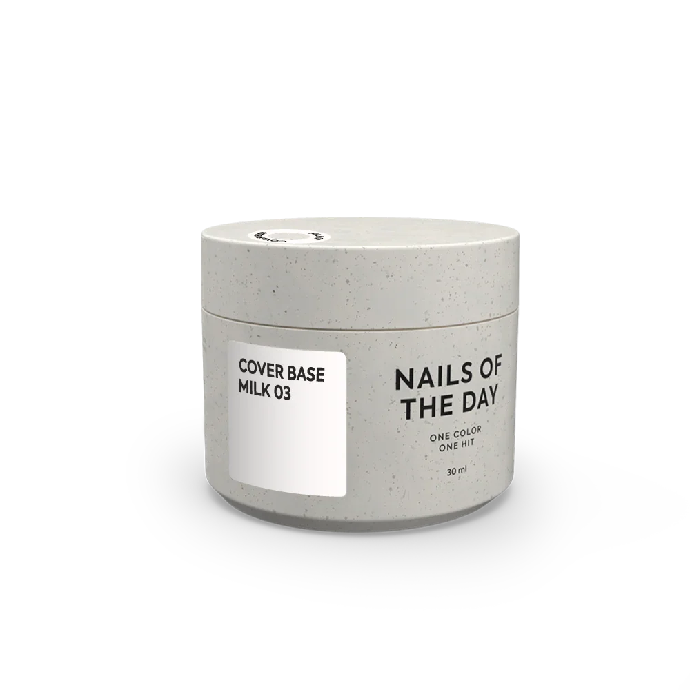 Nailsoftheday Cover base NEW Formula milk 03 — base camuflaje semitransparente en tono lechoso para uñas, 10 ml