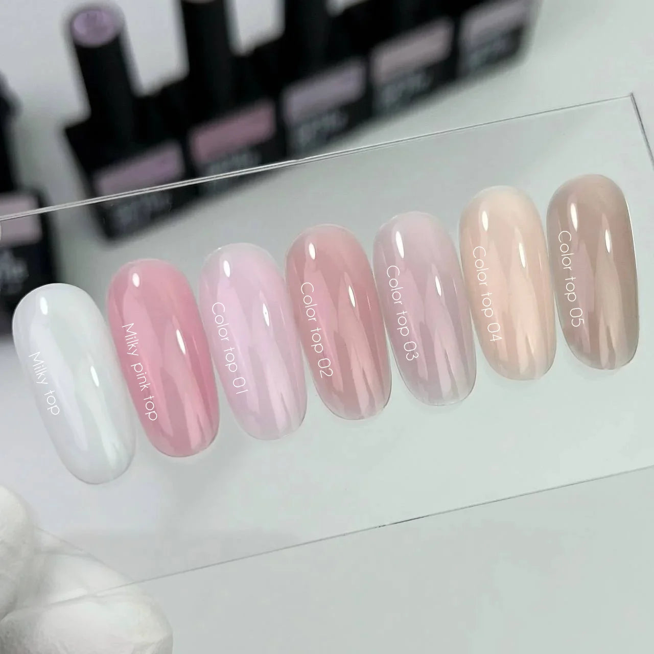 NAILSOFTHEDAY Milky pink top - top rosa lechoso suave sin capa pegajosa para uñas, 10 ml