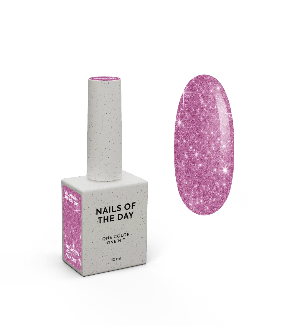 NAILSOFTHENIGHT Aperol gel polish -  esmalte semipermanente reflectante rosa para uñas, 10 ml