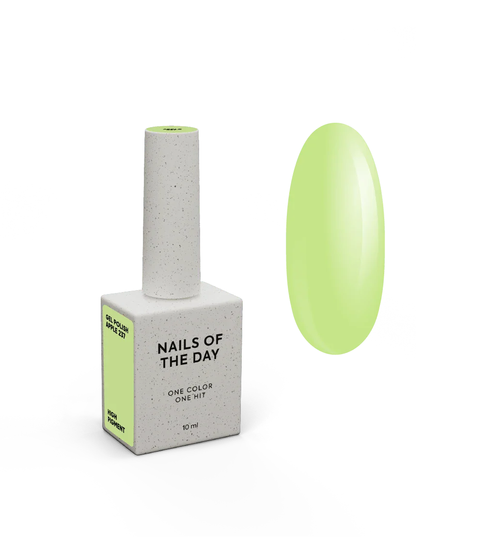 NAILSOFTHEDAY Let's Special Apple - Esmalte semipermanente en gel pastel lima que cubre en una capa, 10 ml