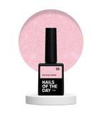 NAILSOFTHEDAY Bottle gel shimmer 03 – gel rosa claro ultrafuerte con brillo rojo, 10 ml