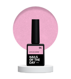 NAILSOFTHEDAY Bottle gel shimmer 04 – gel rosa ultrafuerte con brillo plateado, 10 ml