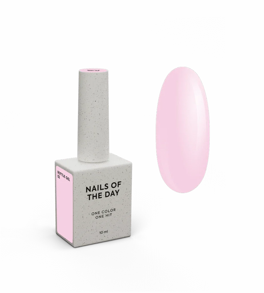 NAILSOFTHEDAY Bottle gel 02 – gel súper fuerte (rosa pálido), 10 ml