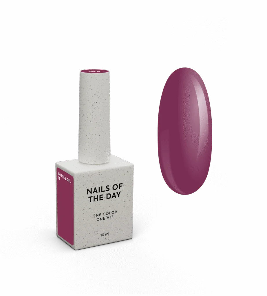 NAILSOFTHEDAY Bottle Gel 19 – gel ultrafuerte burdeos, 10 ml
