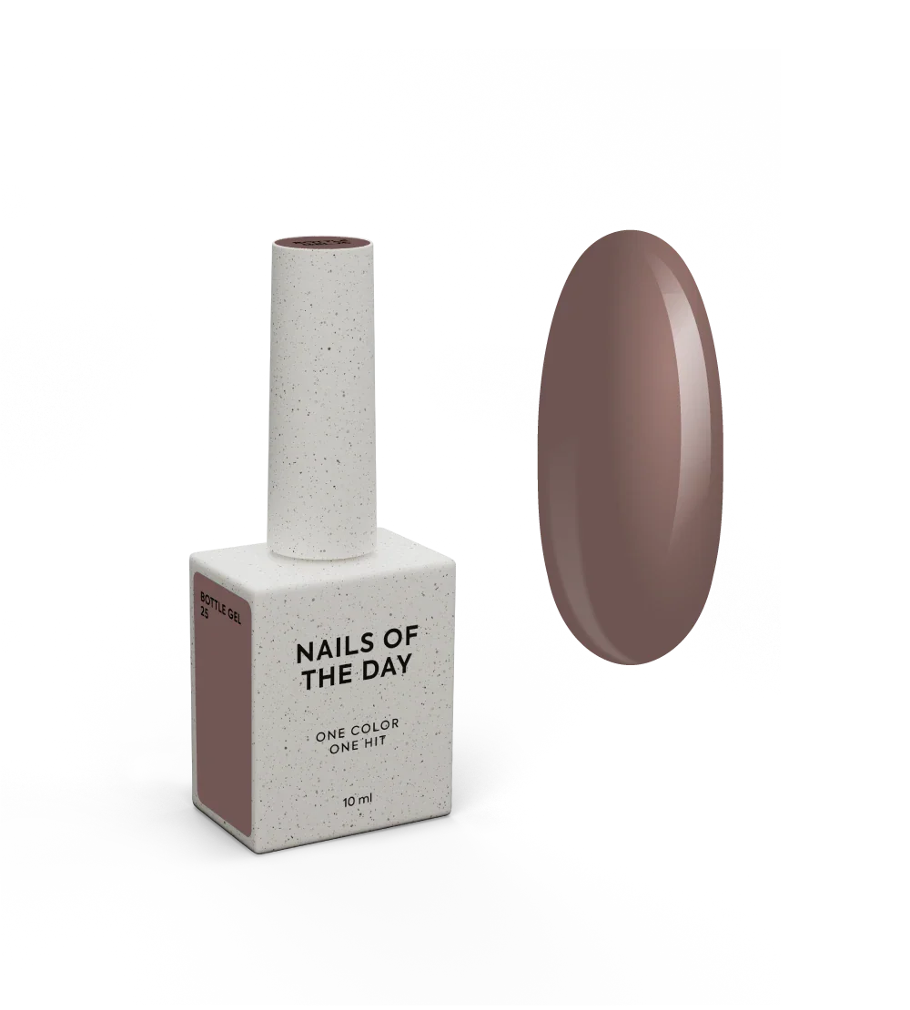 NAILSOFTHEDAY Bottle Gel 25 – gel ultraresistente beige frío para el refuerzo de uñas, 10 ml