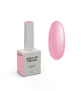 NAILSOFTHEDAY Bottle Gel 48 Shimmer — gel ultrarresistente rosa con shimmer plateado para reforzar las uñas, 10 ml