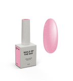 NAILSOFTHEDAY Bottle Gel 48 Shimmer — gel ultrarresistente rosa con shimmer plateado para reforzar las uñas, 10 ml