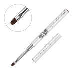 NAILSOFTHEDAY Professional Brush Oval — pincel profesional metálico con tapa, diseñado para la aplicación de gel, forma ovalada plana, 9 mm.