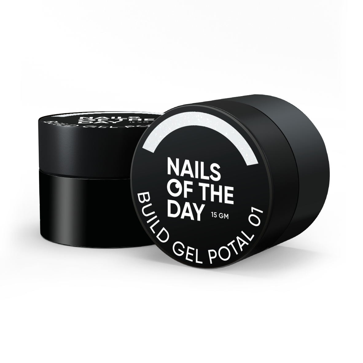 NAILSOFTHEDAY Build gel Potal 01 — gel de construcción lechoso con particulas brillantes para uñas, 15 ml