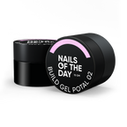 NAILSOFTHEDAY Build gel Potal 02 — gel de construcción rosa pálido con particulas brillantes para uñas, 15 ml