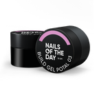 NAILSOFTHEDAY Build gel Potal 03 — gel de construcción rosa con particulas brillantes para uñas, 15 ml