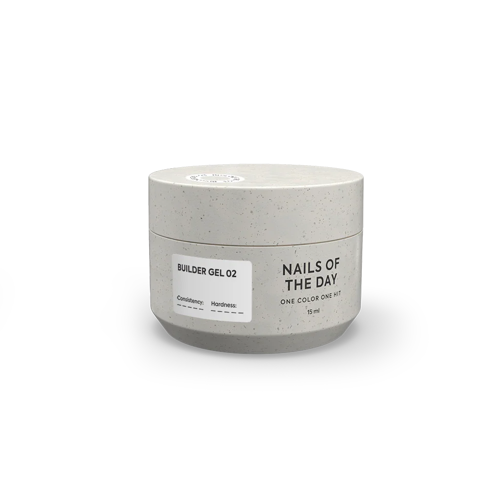 NAILSOFTHEDAY Builder Gel 02 — gel blanco lechoso para extensiones de uñas, 15 ml