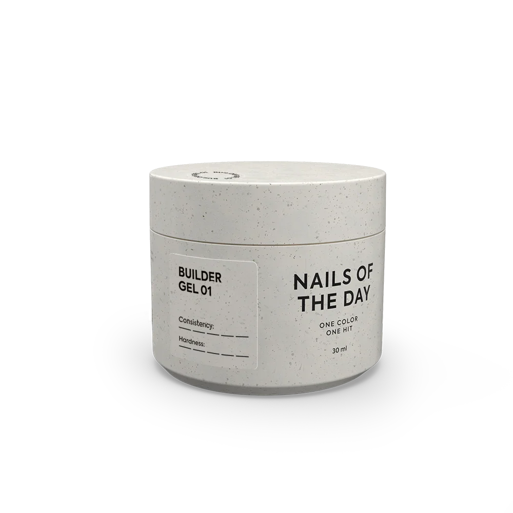 NAILSOFTHEDAY Builder Gel 01 — gel transparente para extensiones de uñas, 15 ml