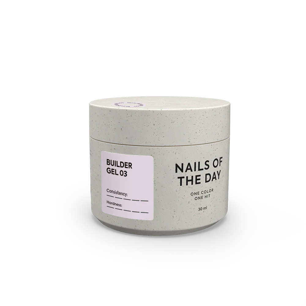 NAILSOFTHEDAY Builder Gel 03 — gel rosa suave para extensiones de uñas, 15 ml