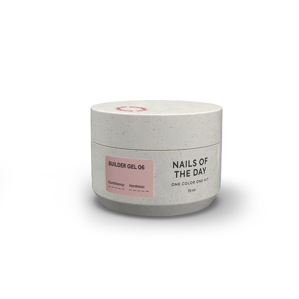 NAILSOFTHEDAY Builder Gel 06 — gel marrón claro para extensiones de uñas, 15 ml