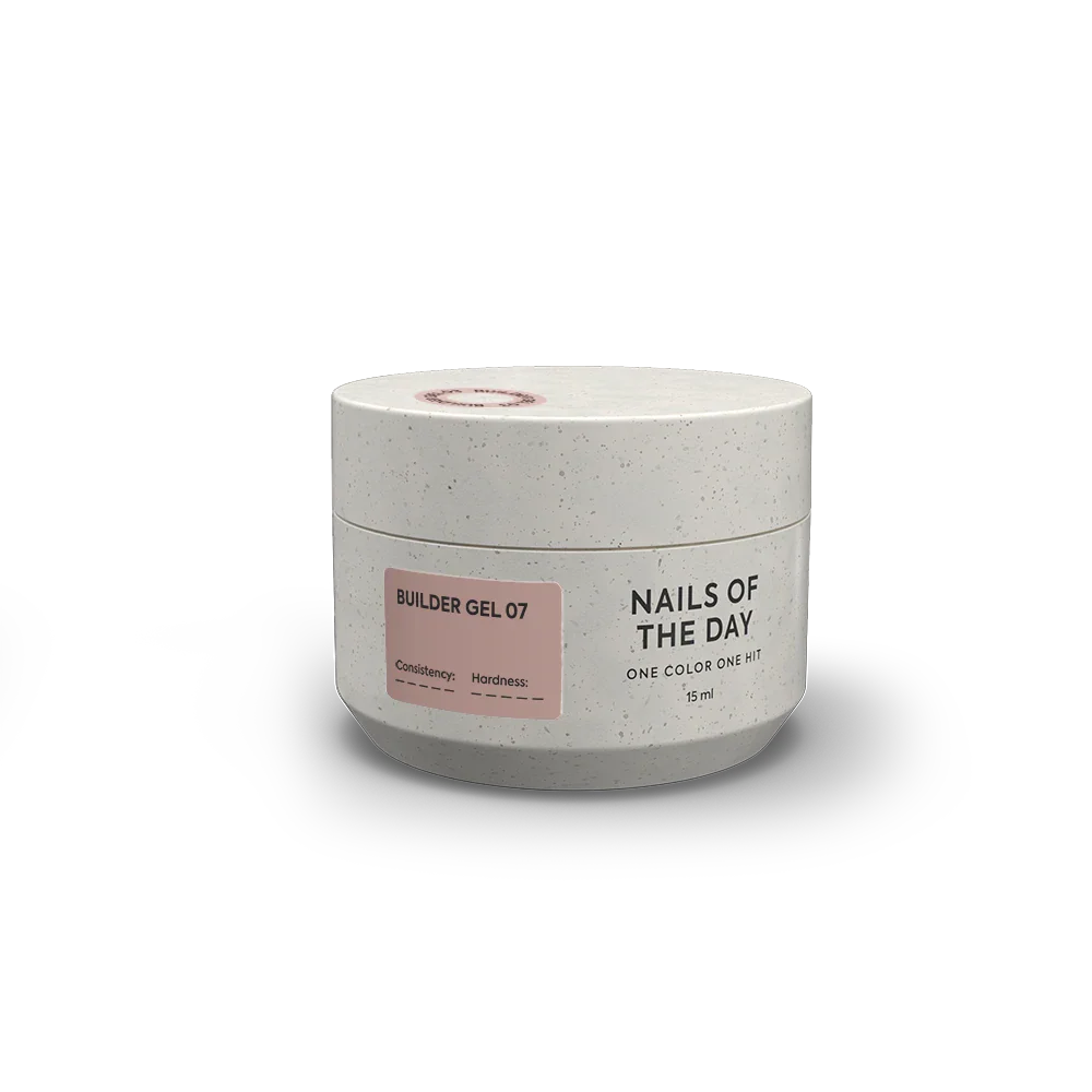 NAILSOFTHEDAY Builder Gel 07 — gel marrón para extensiones de uñas, 15 ml
