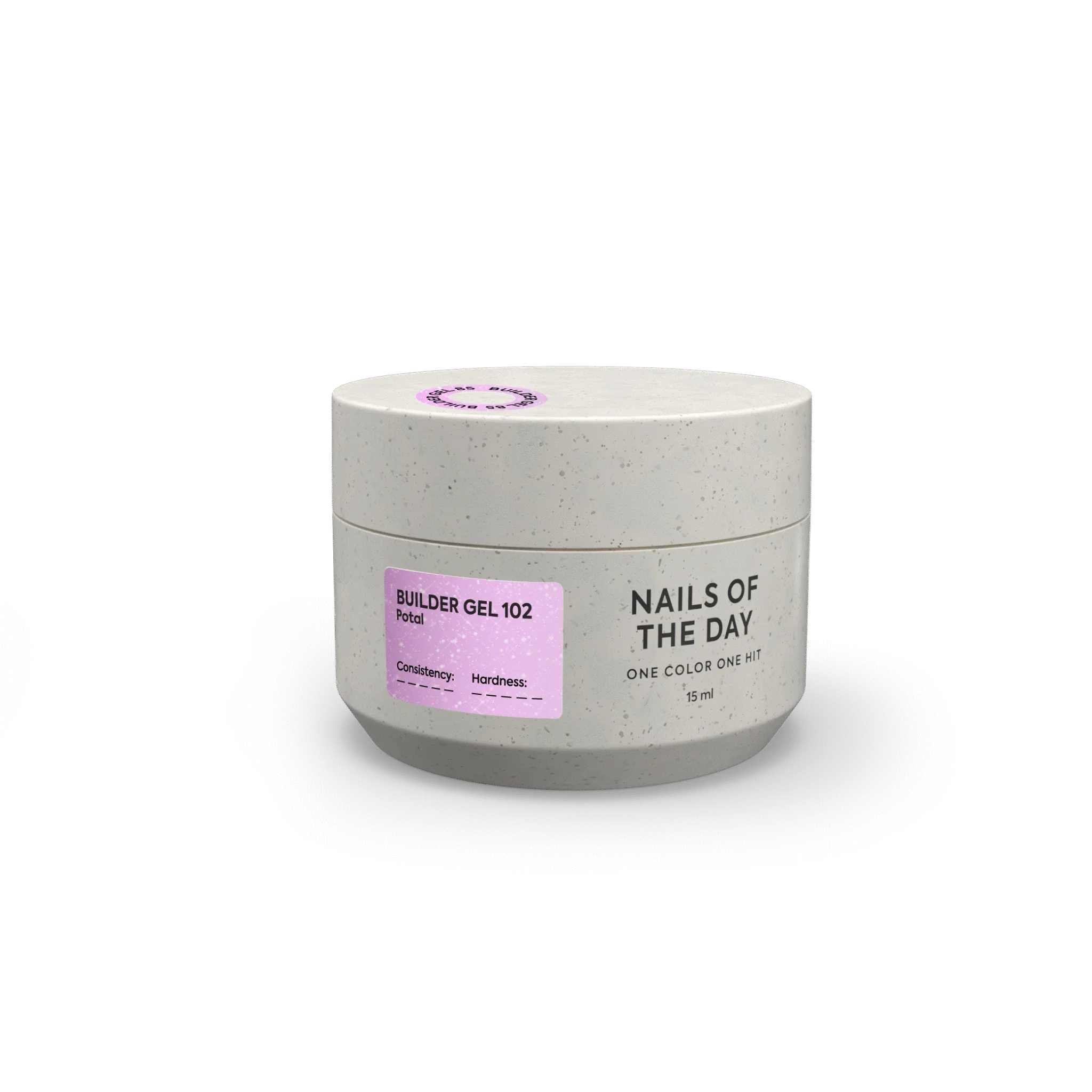 NAILSOFTHEDAY Builder Gel 102 — builder gel rosa-lechoso con pan de oro, 15 ml