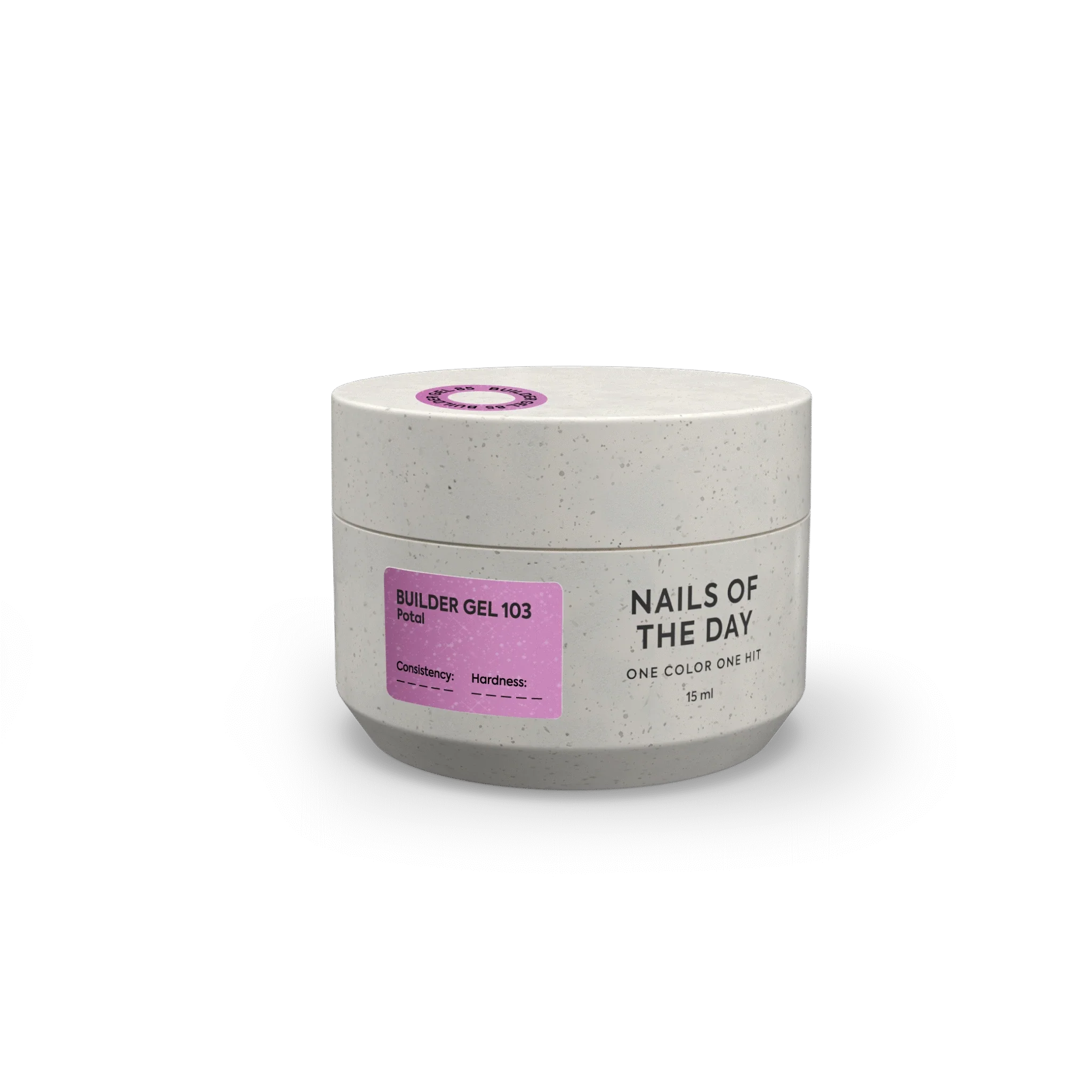 NAILSOFTHEDAY Builder Gel 103 — builder gel rosa con pan de oro, 15 ml