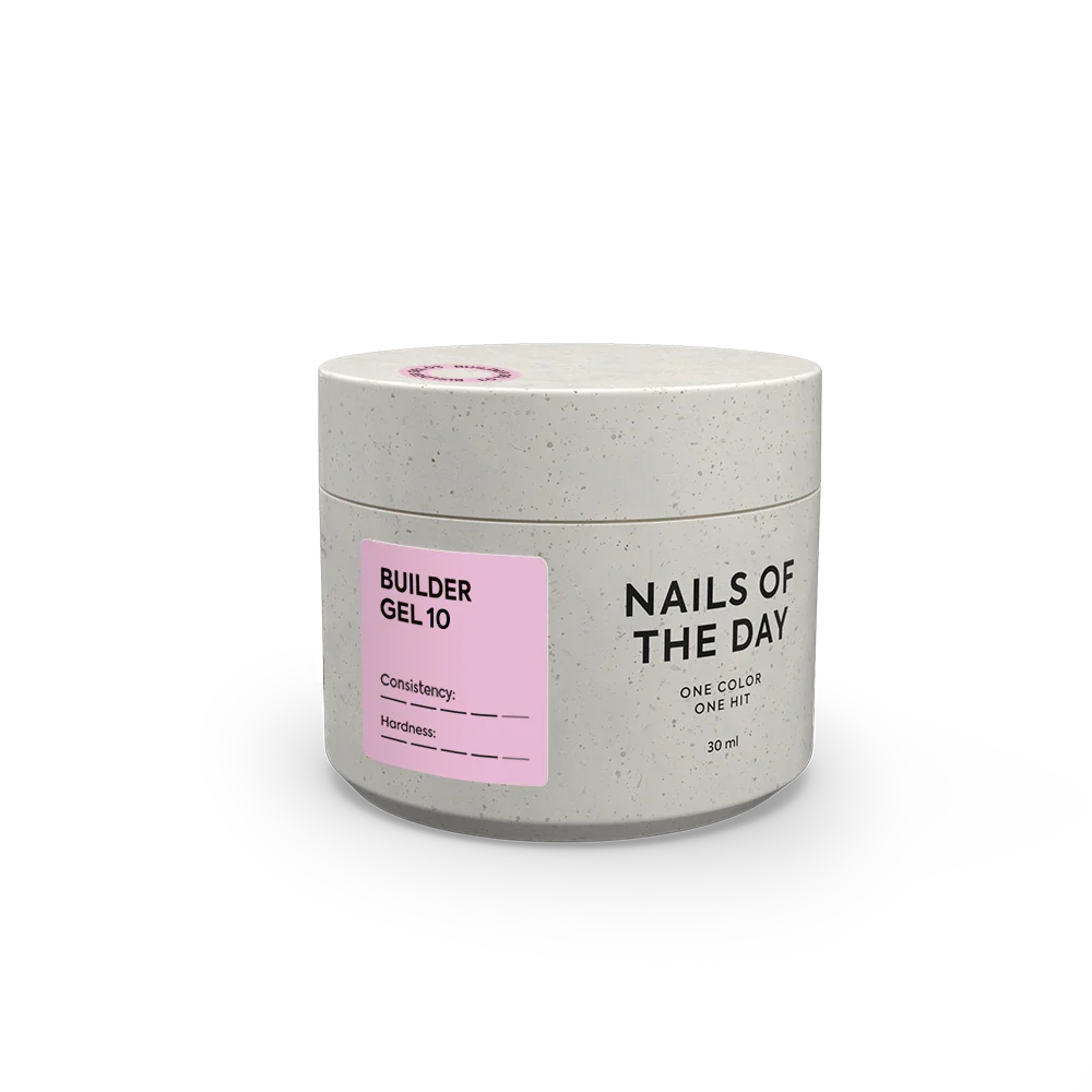 NAILSOFTHEDAY Builder Gel 10  — gel rosa para extensiones de uñas, 15 ml