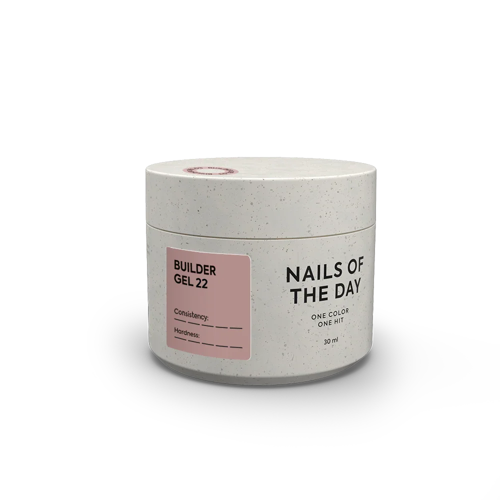 NAILSOFTHEDAY Builder Gel 22 — gel nude para extensiones de uñas, 15 ml