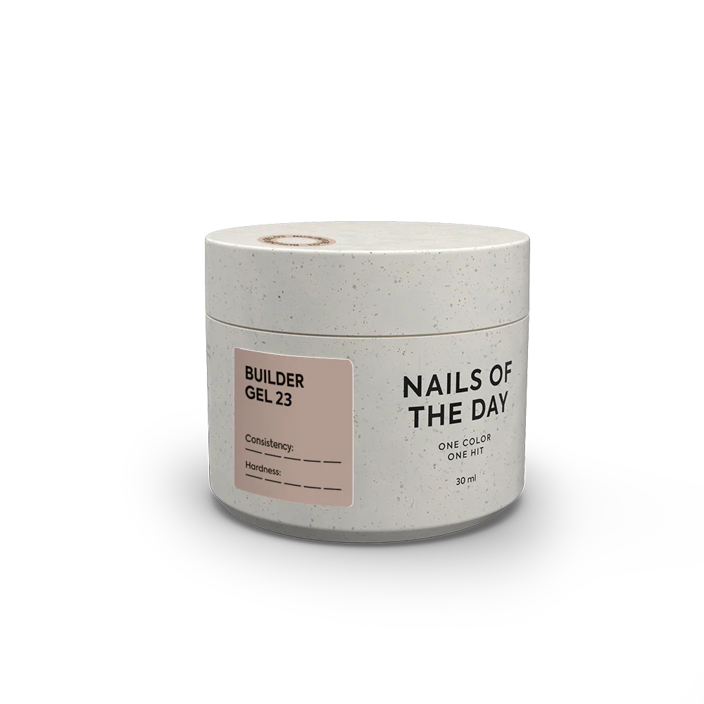NAILSOFTHEDAY Builder Gel 23 — gel nude frío para extensiones de uñas, 15 ml