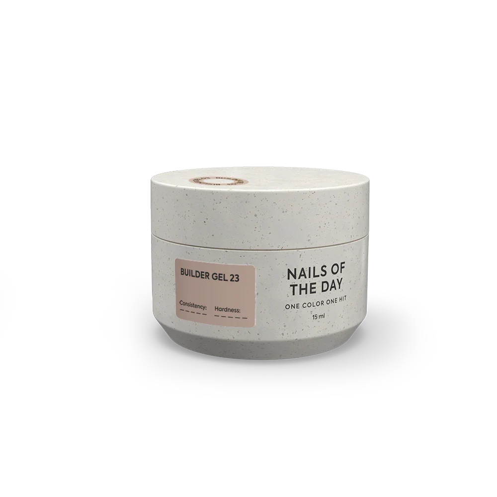 NAILSOFTHEDAY Builder Gel 23 — gel nude frío para extensiones de uñas, 15 ml