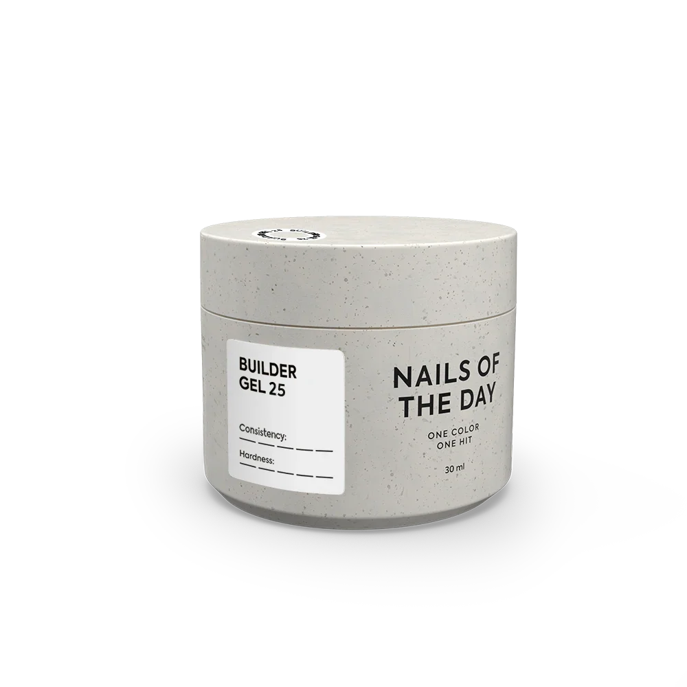 NAILSOFTHEDAY Builder Gel 25 — gel constructor blanco intenso para extensión de uñas, 15 ml.
