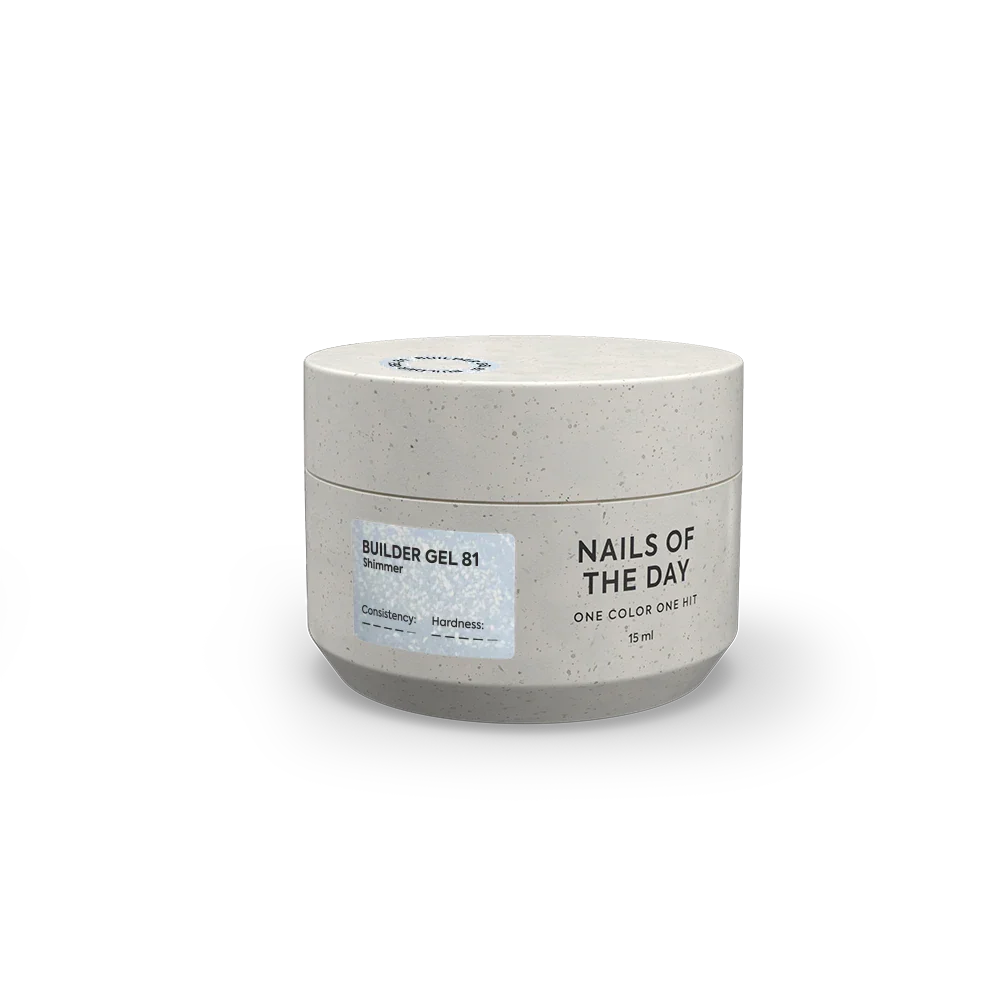 NAILSOFTHEDAY Builder Gel 81 — gel constructor lechoso con shimmer, 15 ml