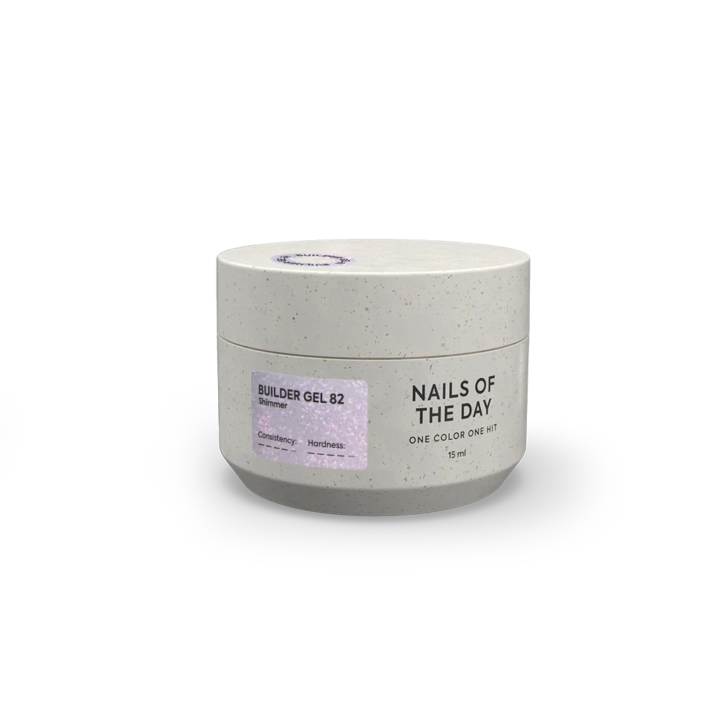 NAILSOFTHEDAY Builder Gel 82 — gel constructor rosa con shimmer, 15 ml