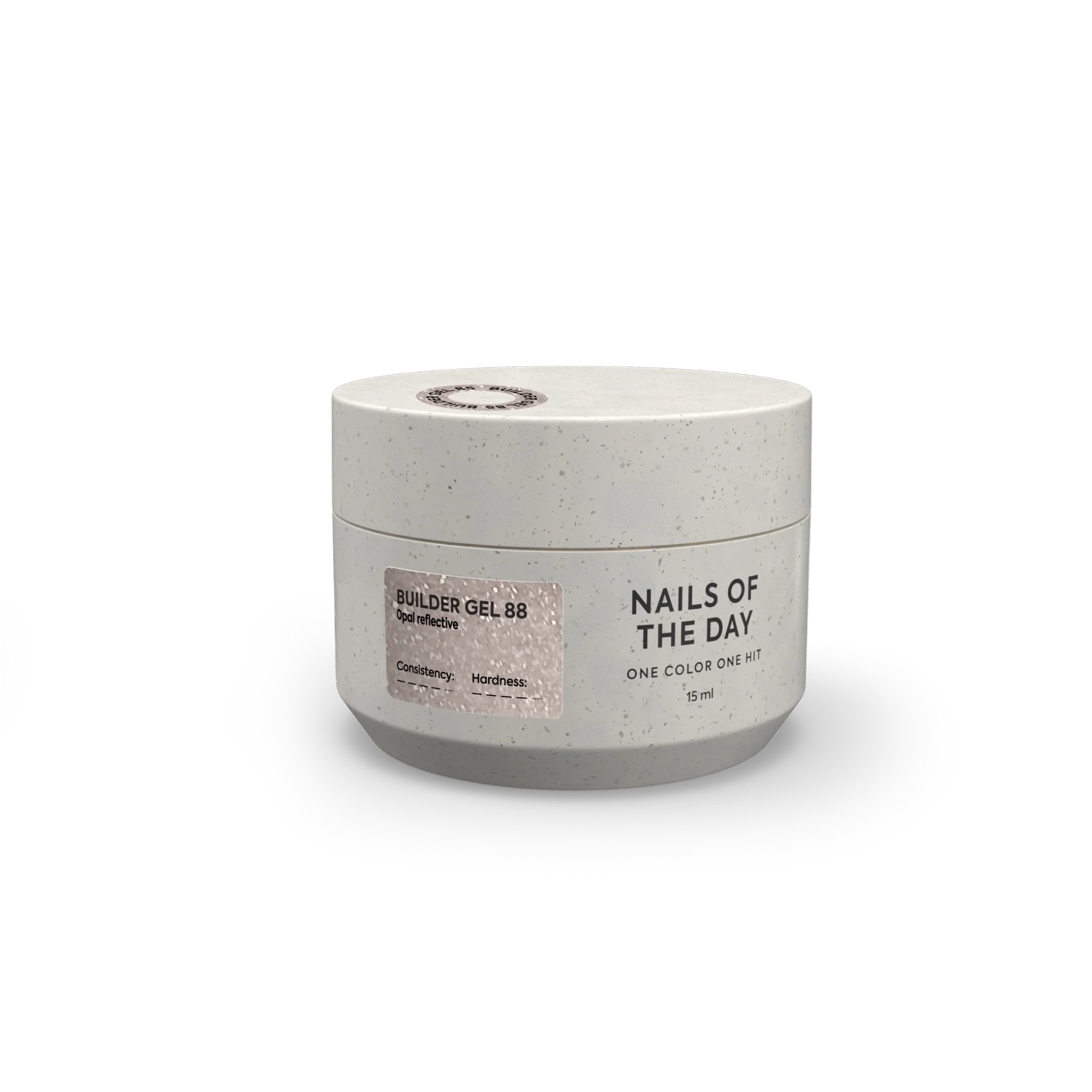 NAILSOFTHEDAY Builder Gel 88 — builder gel beige reflectante con brillo opal, 15 ml