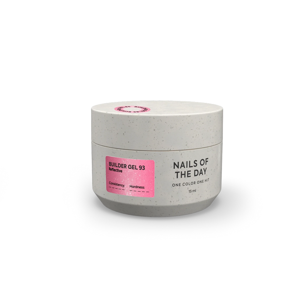 NAILSOFTHEDAY Builder Gel 93 — builder gel reflectante rosa suave, 15 ml