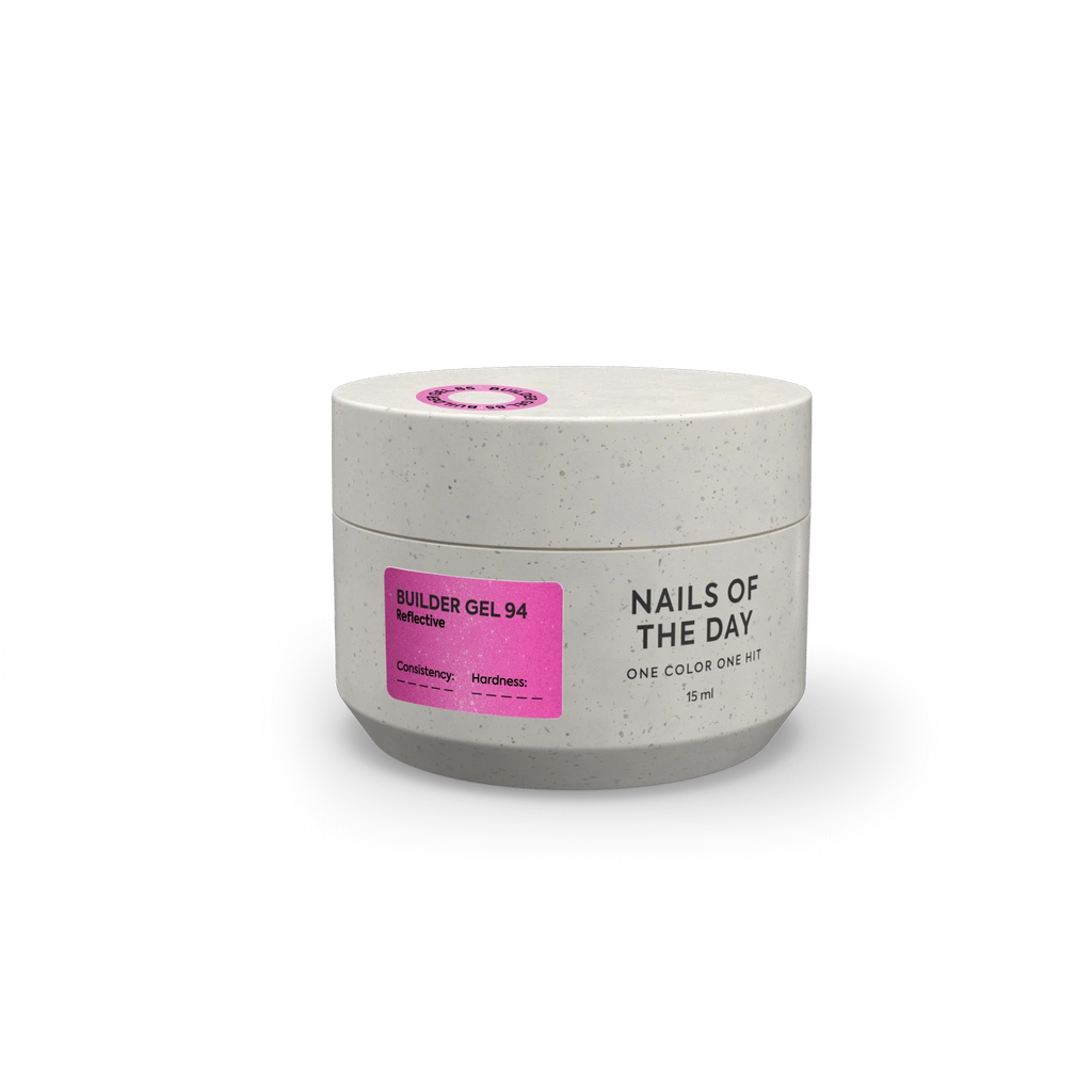 NAILSOFTHEDAY Builder Gel 94 — builder gel reflectante rosa frío, 15 ml