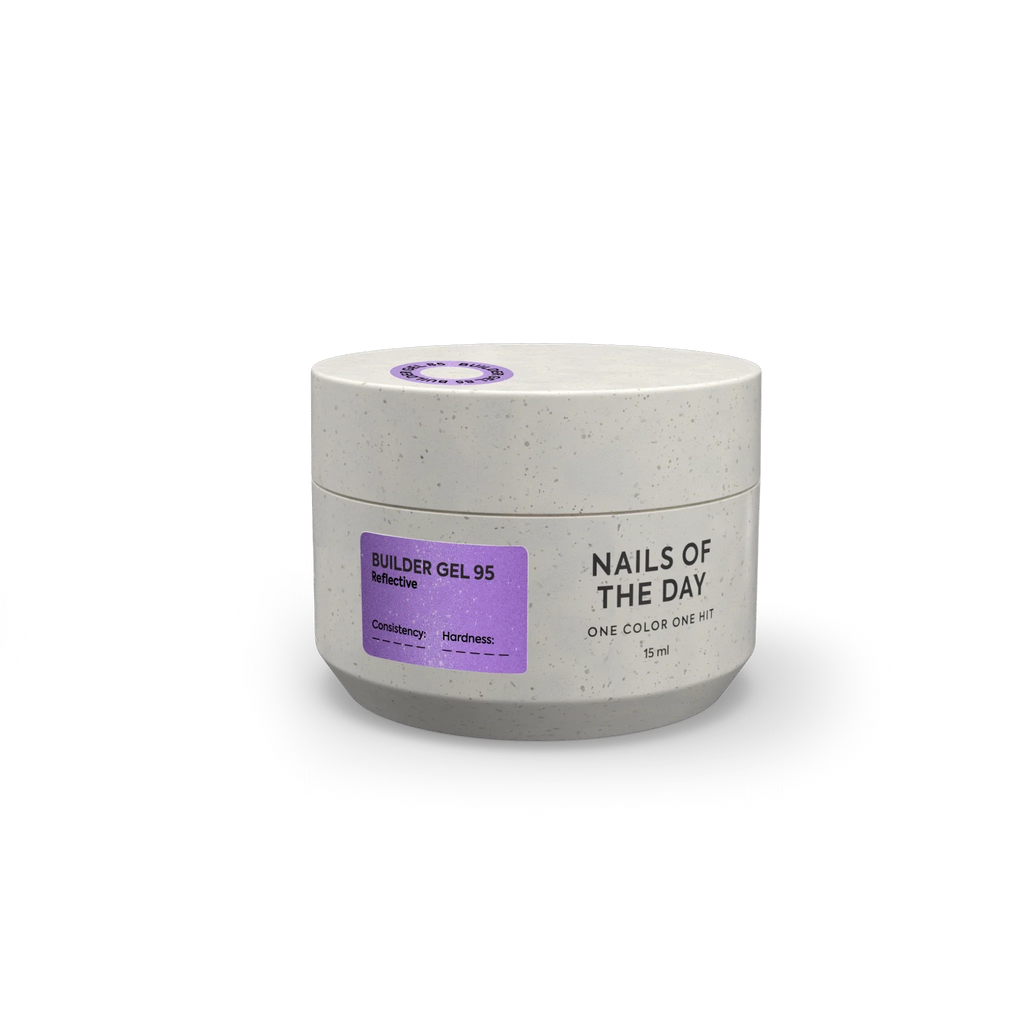 NAILSOFTHEDAY Builder Gel 95 — builder gel reflectante lila, 15 ml