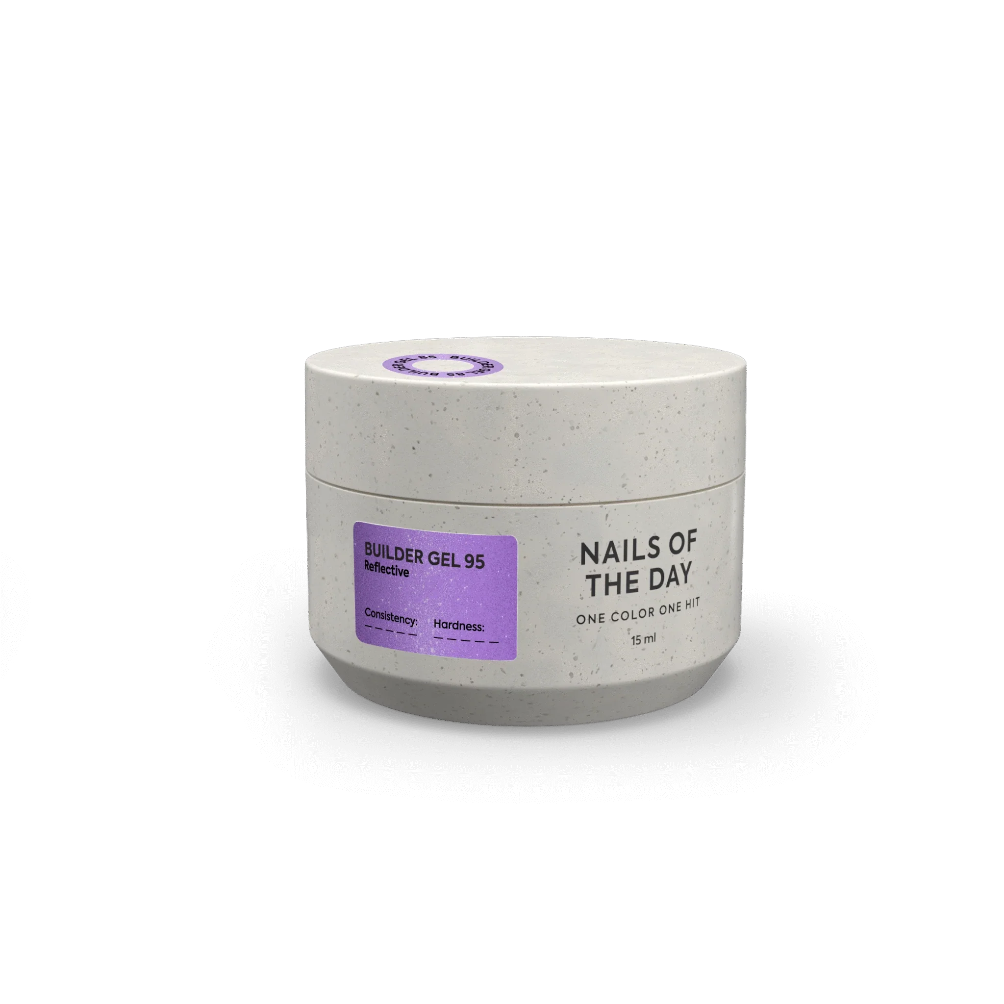 NAILSOFTHEDAY Builder Gel 95 — builder gel reflectante lila, 15 ml