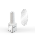 NAILSOFTHEDAY Gel Polish Cat Eye 13 – esmalte ojo de gato plateado sobre base transparente, 6 ml