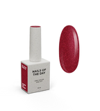 NAILSOFTHENIGHT Let's Special Céline - Esmalte semipermanente de uñas  rojo oscuro con purpurina roja que cubre una capa, 10 ml