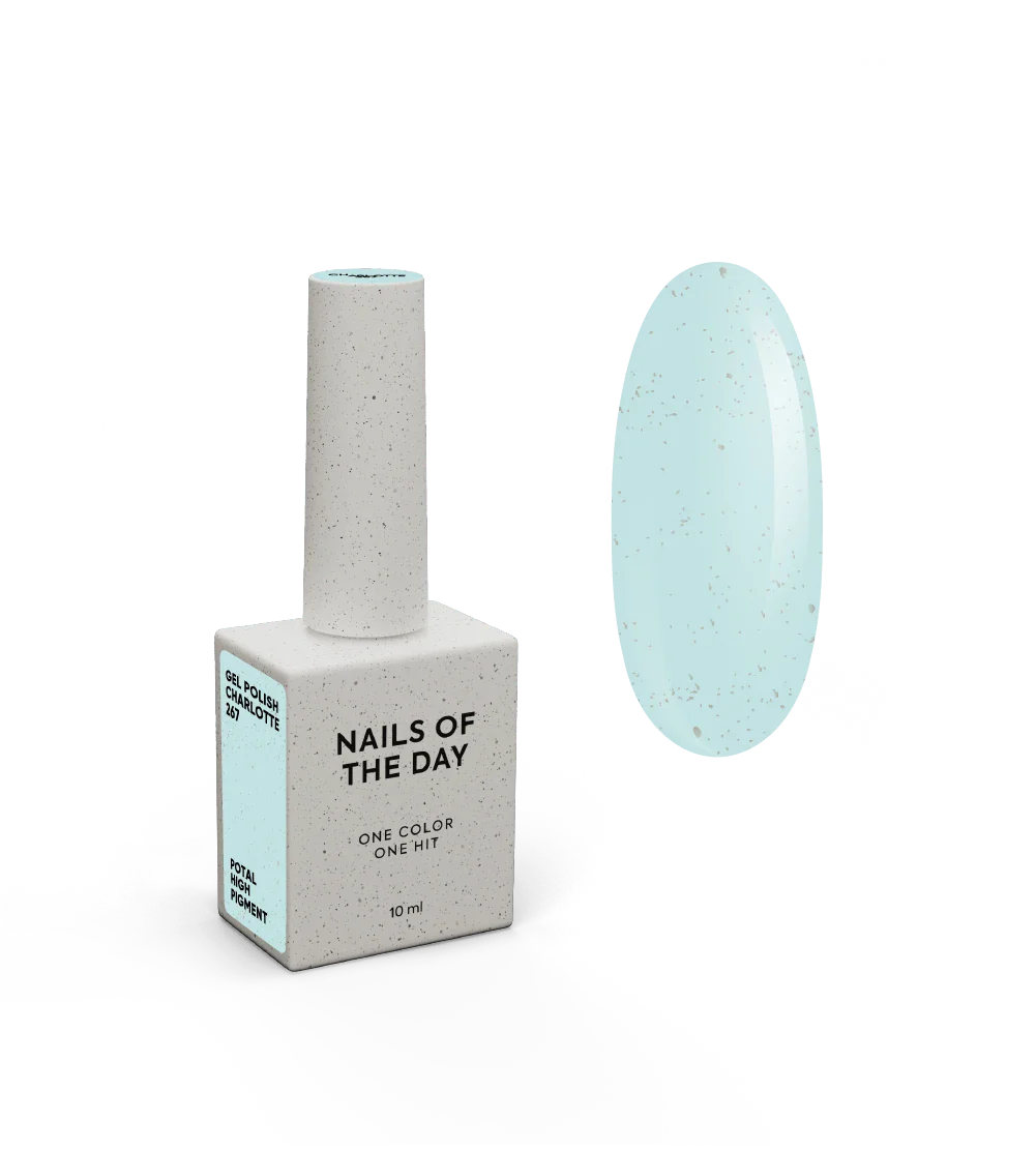 NAILSOFTHEDAY Let’s special Charlotte  — esmalte semipermanente menta-azul con brillo dorado, 10 ml