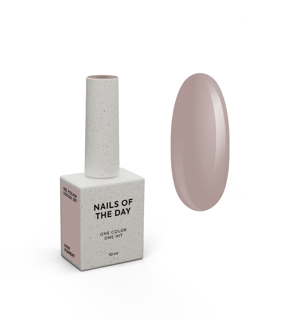 NAILSOFTHEDAY Let's Special Cocoa - esmalte semipermanente de uñas marrón lechoso que cubre una capa, 10 ml