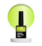 NAILSOFTHEDAY Color Top/Vitrage 10 — Top Coat Vitrage Amarillo Neón Semitransparente, 10 ml