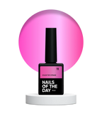 NAILSOFTHEDAY Color Top/Vitrage 11 — Top Coat Vitrage Rosa Brillante Semitransparente, 10 ml