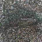 NAILSOFTHENIGHT Diamond Premium gel - gel polish 02 — esmalte semipermanente plateado con finas hojas metálicas para uñas, 5 ml