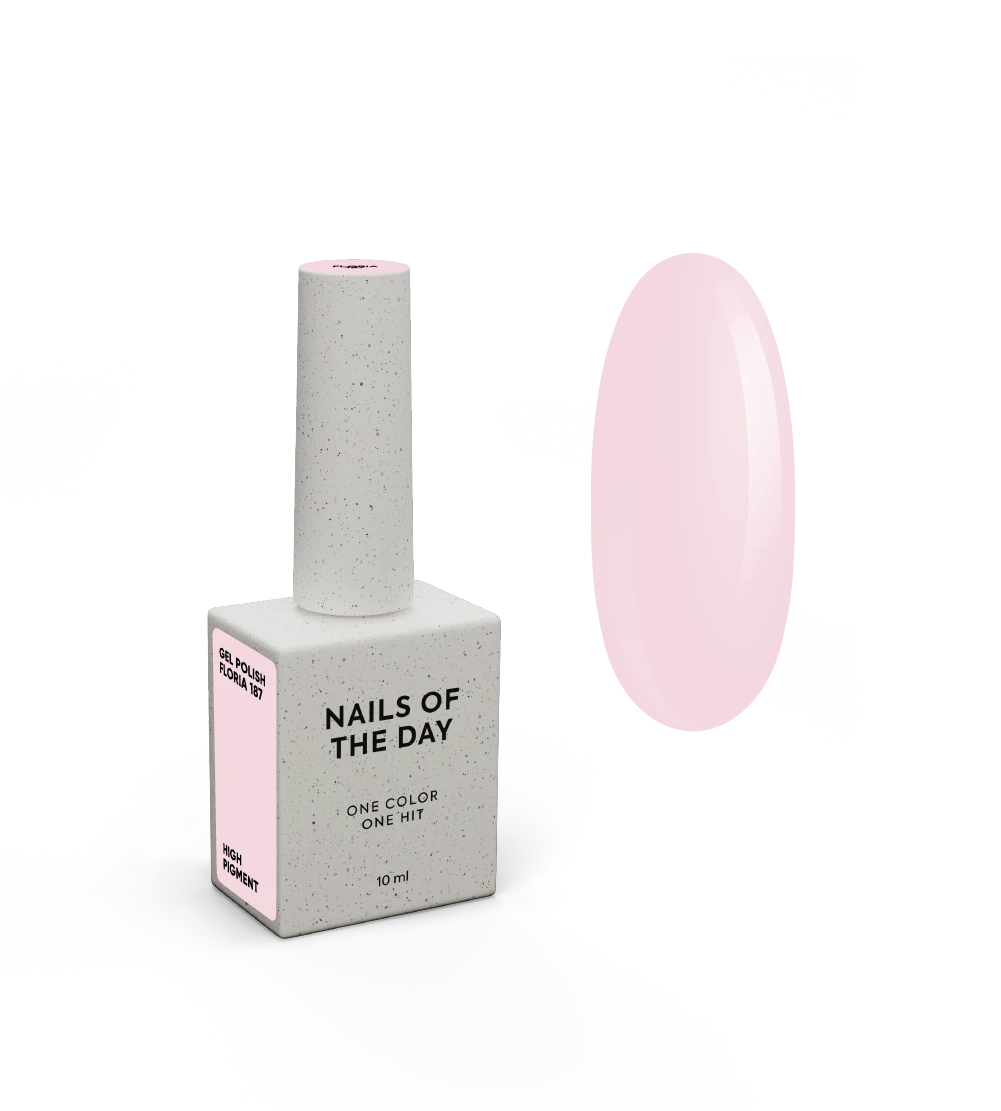 NAILSOFTHEDAY Gel Polish Floria — esmalte semipermanente rosa pastel con cobertura en una capa, 10 ml
