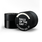 NAILSOFTHEDAY Build gel Flower 01 — gel de construcción transparente con flores secas para uñas, 15 ml