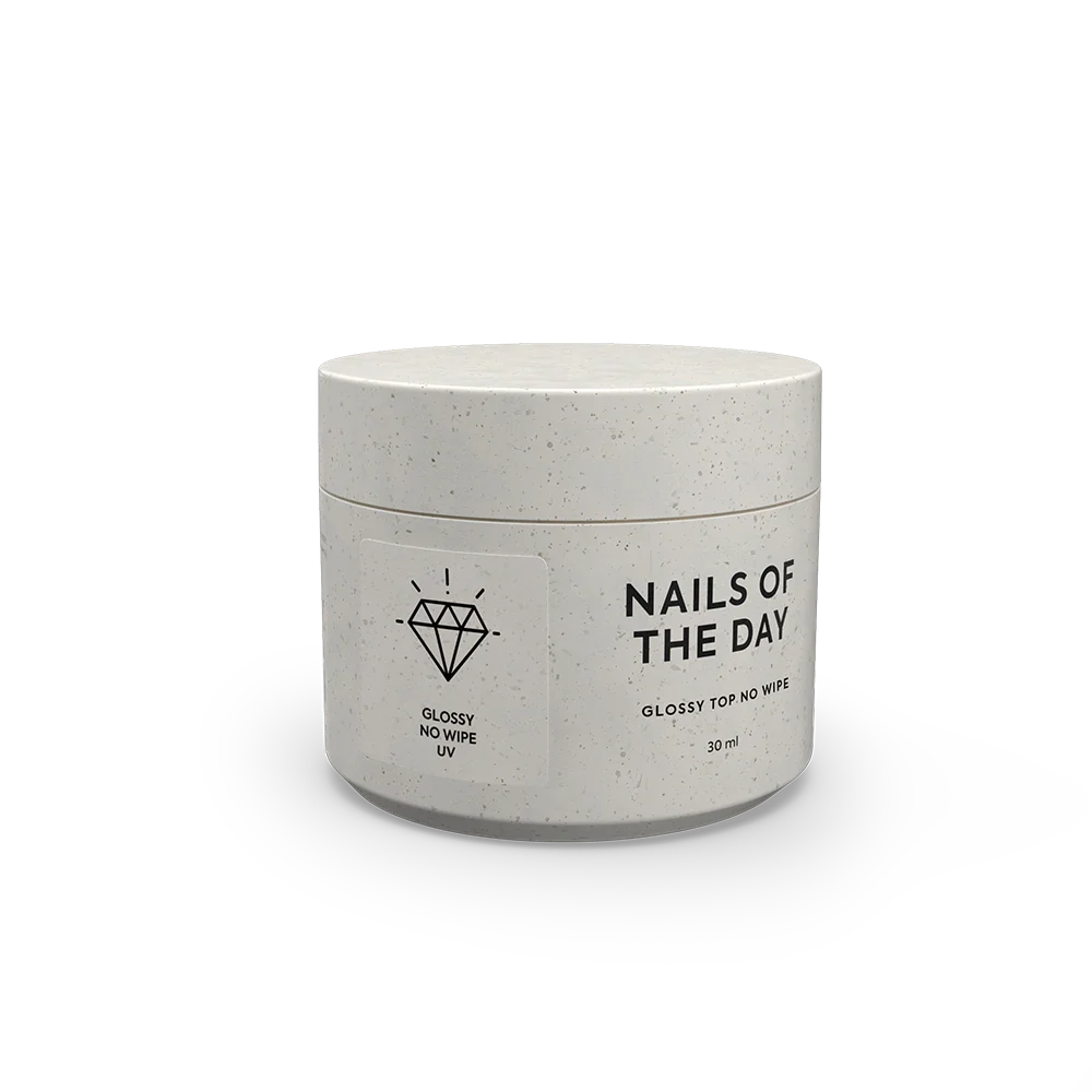NAILSOFTHEDAY Glossy Top No Wipe – top brillante sin capa pegajosa y con filtros UV, 10 ml
