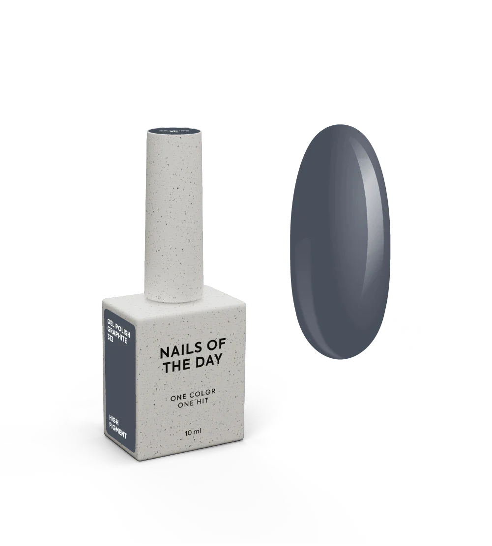 NAILSOFTHEDAY Let's Special Graphite: esmalte semipermanente de grafito para cubrir uñas en una capa, 10 ml