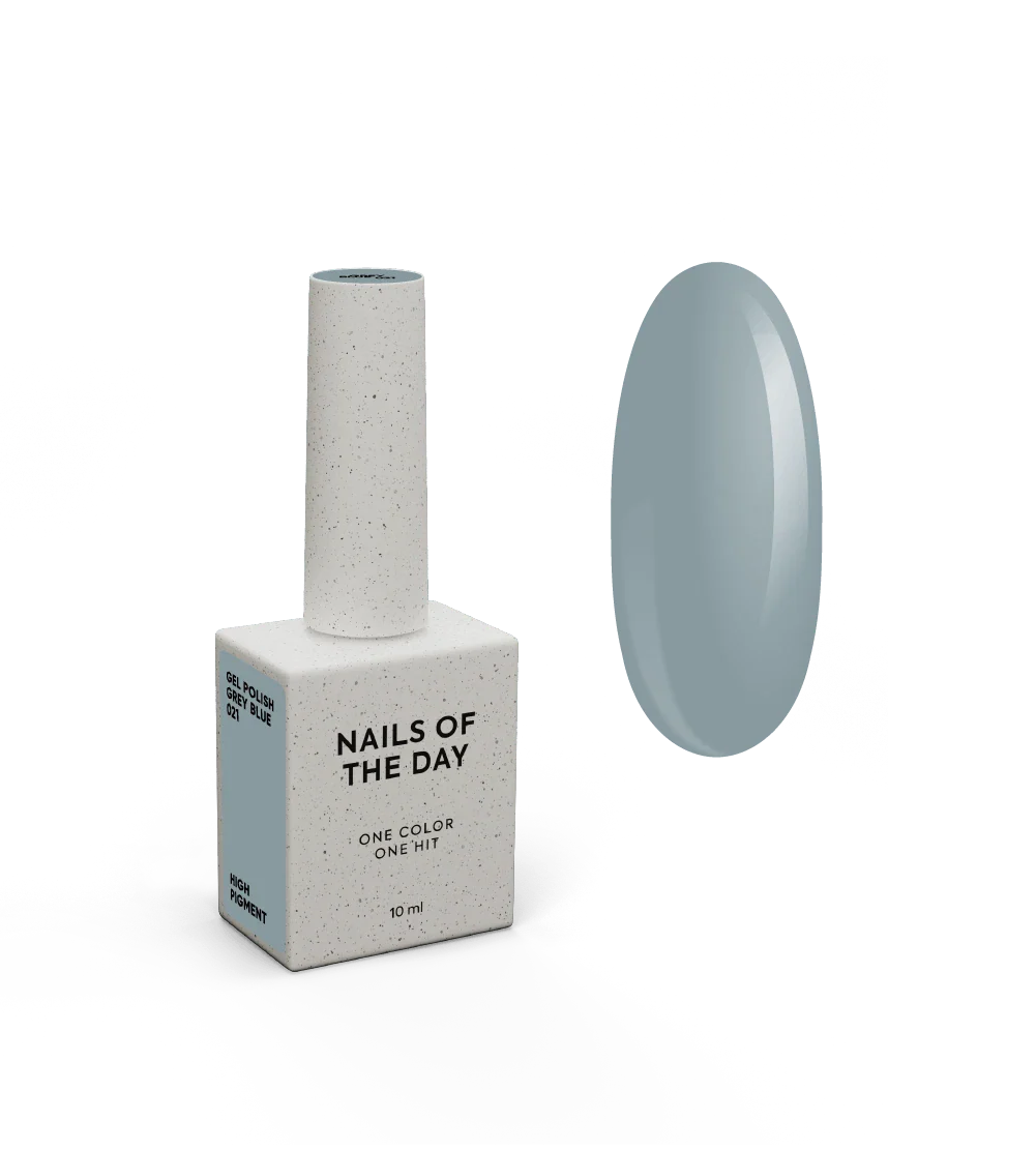 NAILSOFTHEDAY Let's Special Grey blue: esmalte semipermanente gris azulado para cubrir uñas en una capa, 10 ml