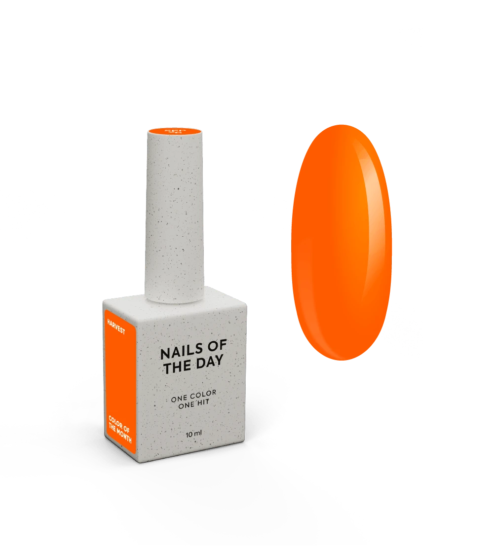 NAILSOFTHEDAY el Color del Mes de septiembre 2026 Harvest — naranja, cobertura en una sola capa, 10 ml