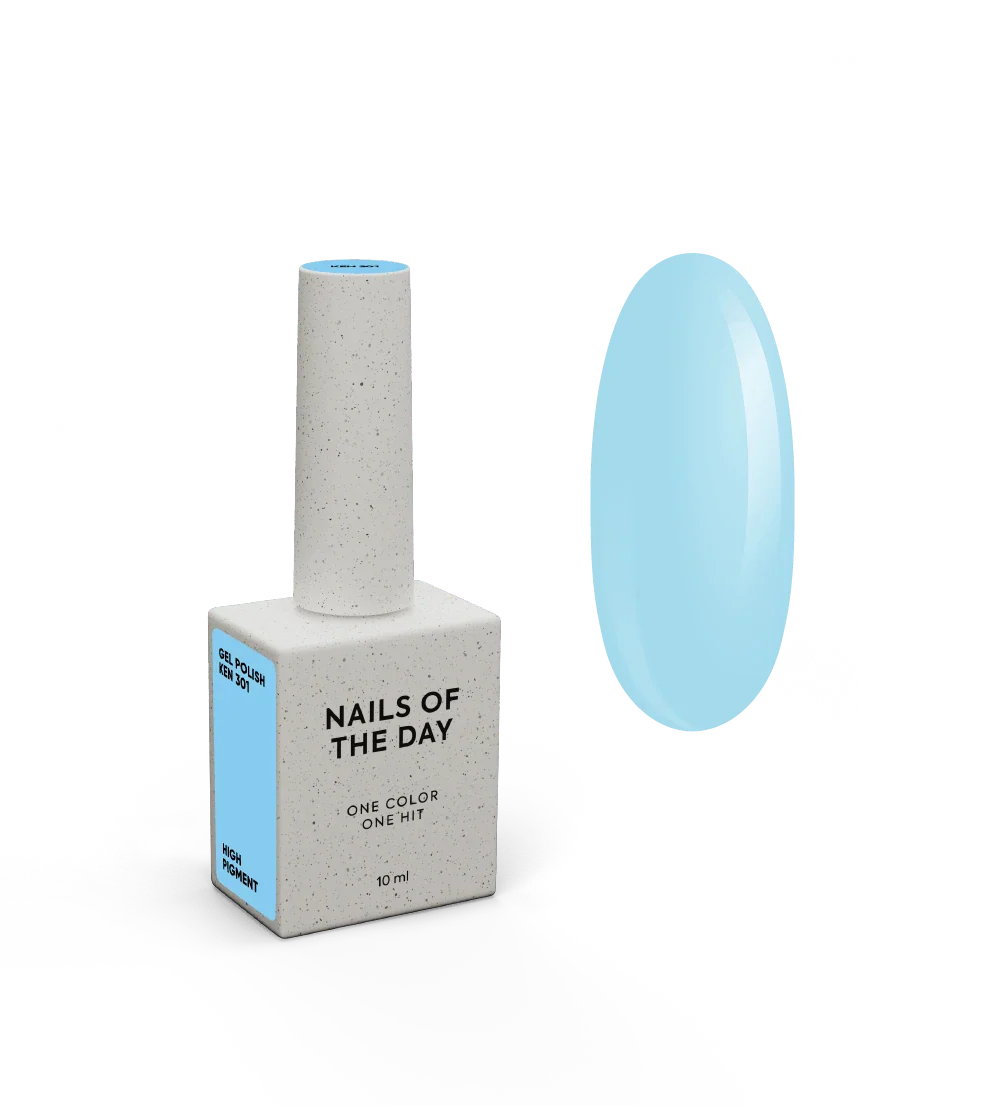 NAILSOFTHEDAY Let's Special Ken: esmalte semipermanente de uñas  especial azul cielo que se superpone en una capa, 10 ml